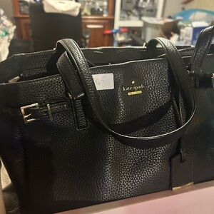 Kate Spade Black Pebbled Leather Satchel